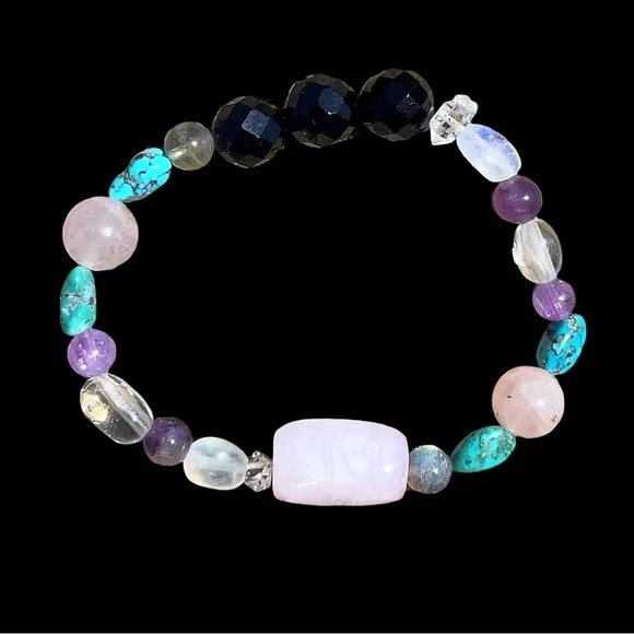 Hand Made Gemstone Bracelet SEE VIDEO - Picture 5 of 5
